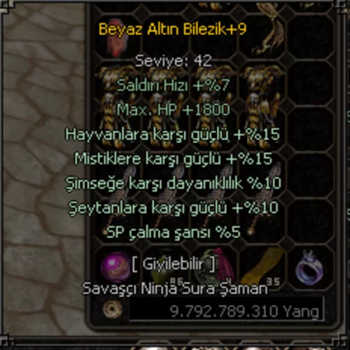 +9 BEYAZ ALTIN BİLEZİK